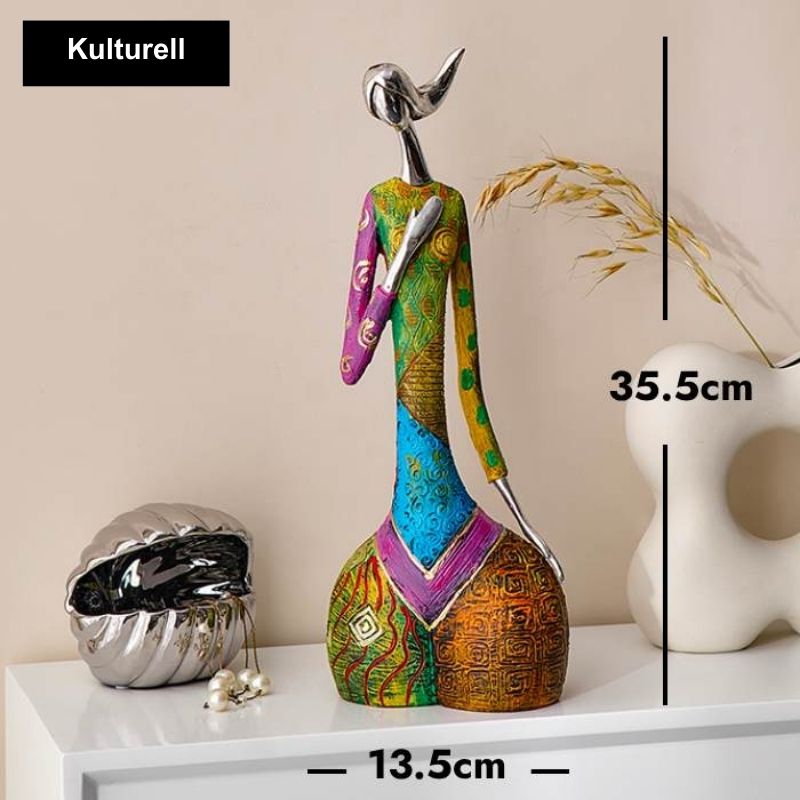 Abstrakt Färgglad Kvinna