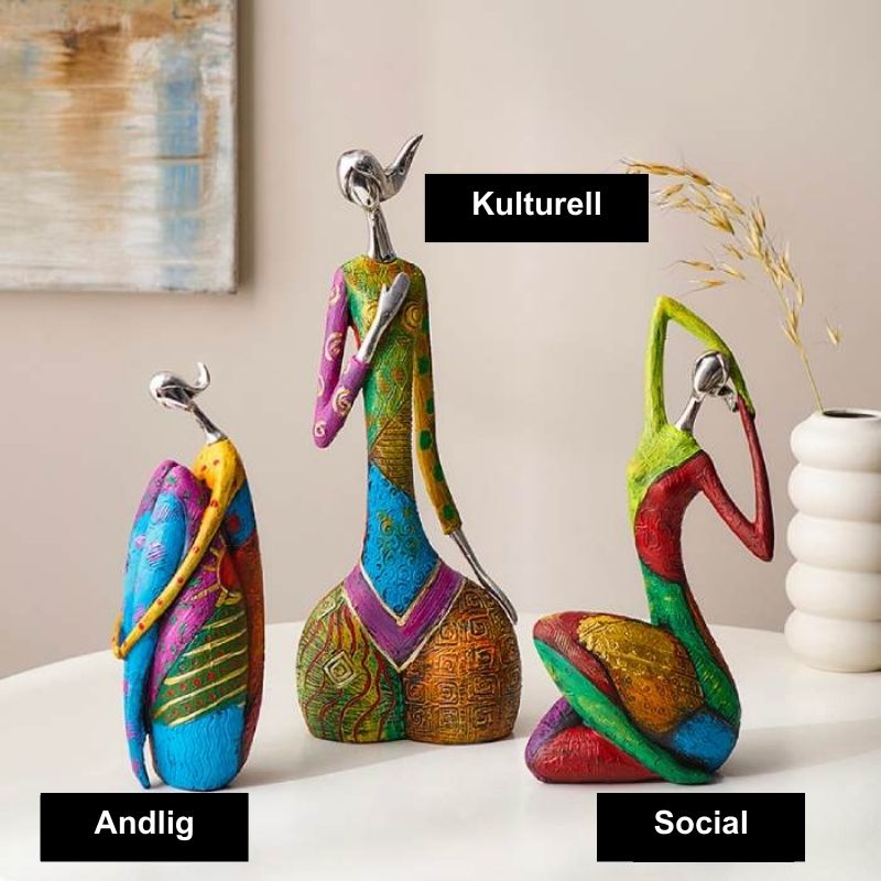 Abstrakt Färgglad Kvinna