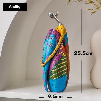 Abstrakt Färgglad Kvinna