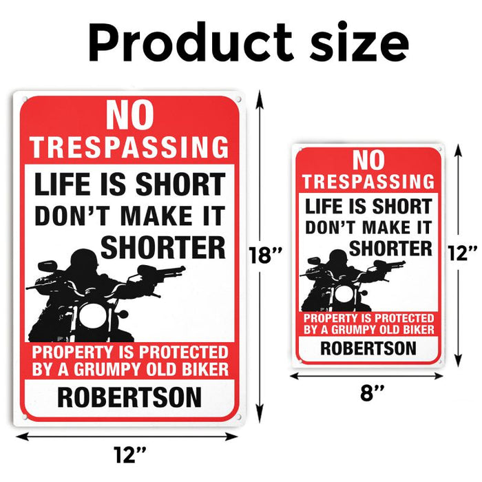 Life Is Short - Gift for a Biker  - Personalized Custom Metal Sign