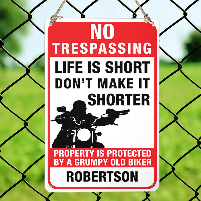 Life Is Short - Gift for a Biker  - Personalized Custom Metal Sign