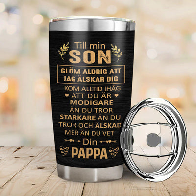 Du Är Modigare Än Du Tror - Present till sonen - Personligt glas