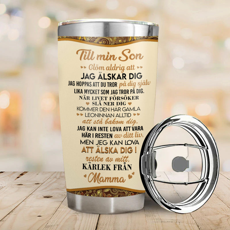 Värmen från en mors beröring - Present till sonen - Personligt glas