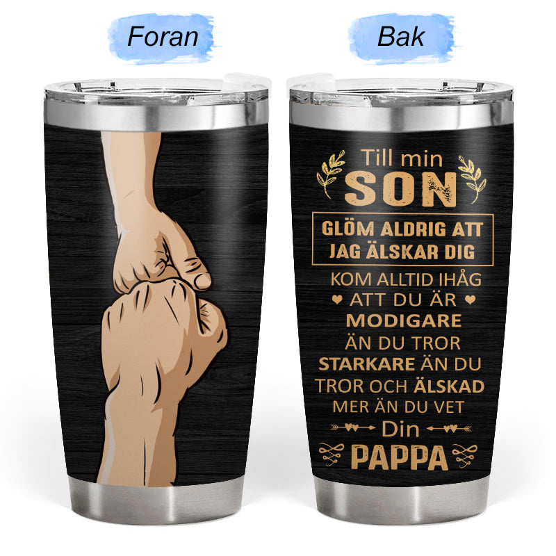 Du Är Modigare Än Du Tror - Present till sonen - Personligt glas