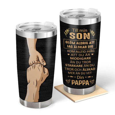 Du Är Modigare Än Du Tror - Present till sonen - Personligt glas