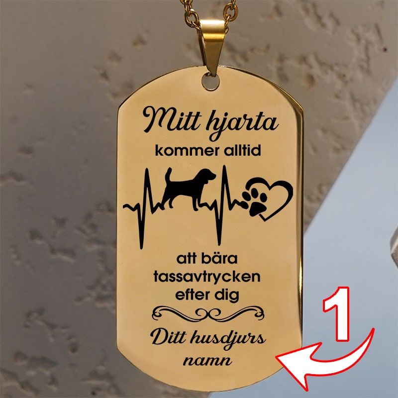 Kundanpassad minnes-identitesbricka - Min skyddsängel