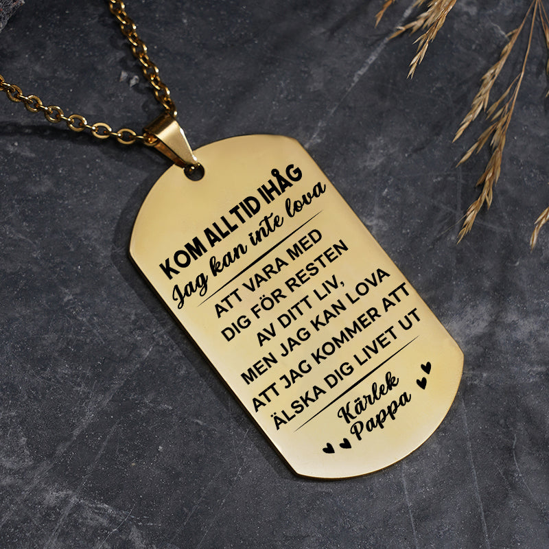 Hängsmycke med gravyr till barn - Min mening med livet