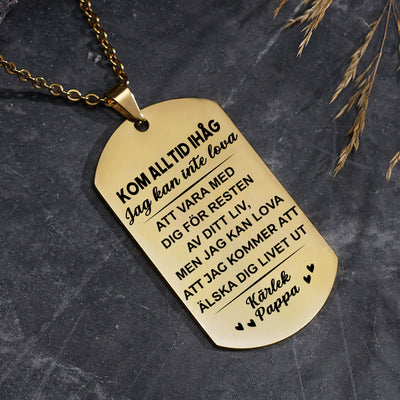 Hängsmycke med gravyr till barn - Min mening med livet