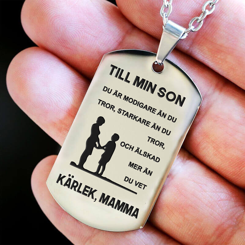 Hängsmycke "För min älskade son"