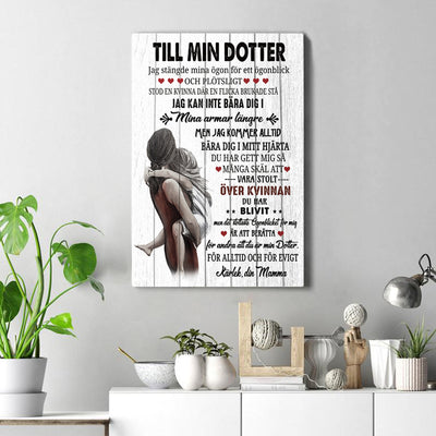 Foto på duk från mor till dotter - "Min skönhet finns i dig"