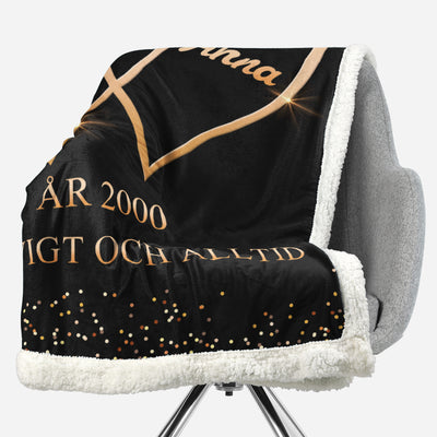 Filt för par med ditt namn - Förevigt och alltid