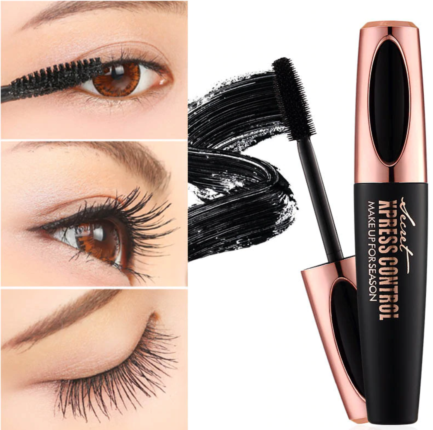 Mascara med 4D silkesfibrer