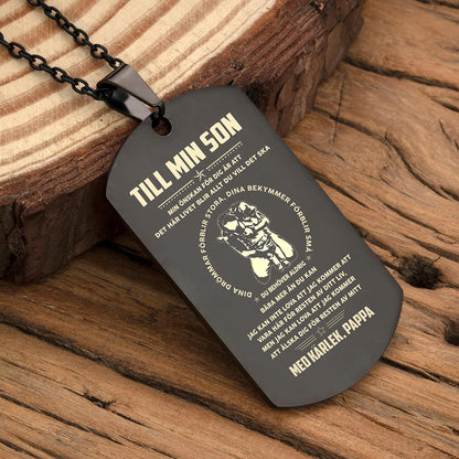 Hänge från far till son - "För min bästa son"