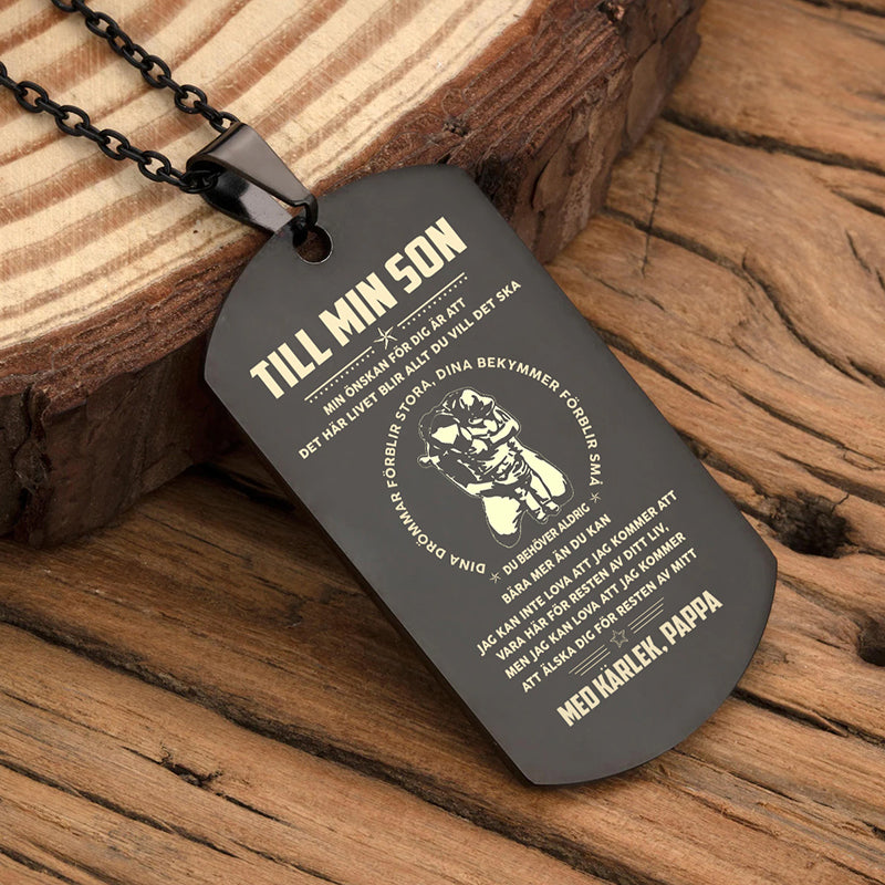 Hänge från far till son - "För min bästa son"