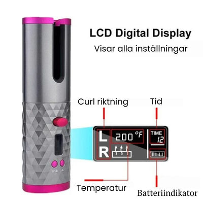 Trådlös automatisk hårrullare