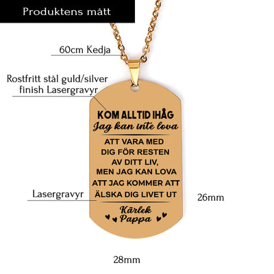 Hängsmycke med gravyr till barn - Min mening med livet