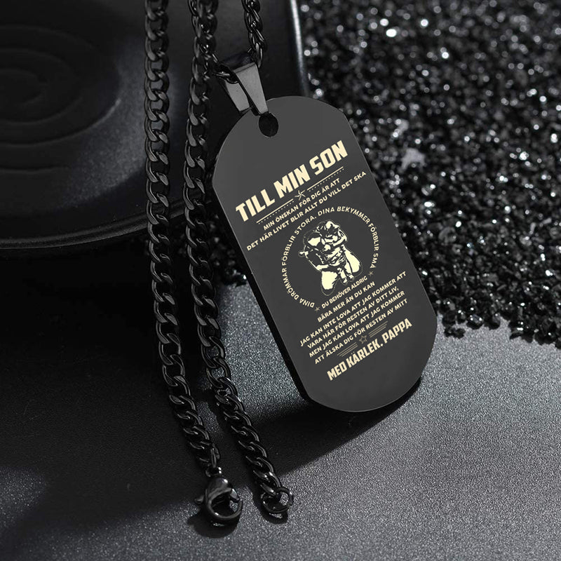 Hänge från far till son - "För min bästa son"