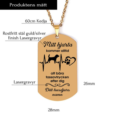 Kundanpassad minnes-identitesbricka - Min skyddsängel