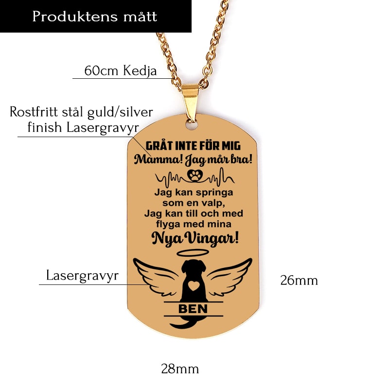 Kundanpassad minnes-identitesbricka - Bra minnen