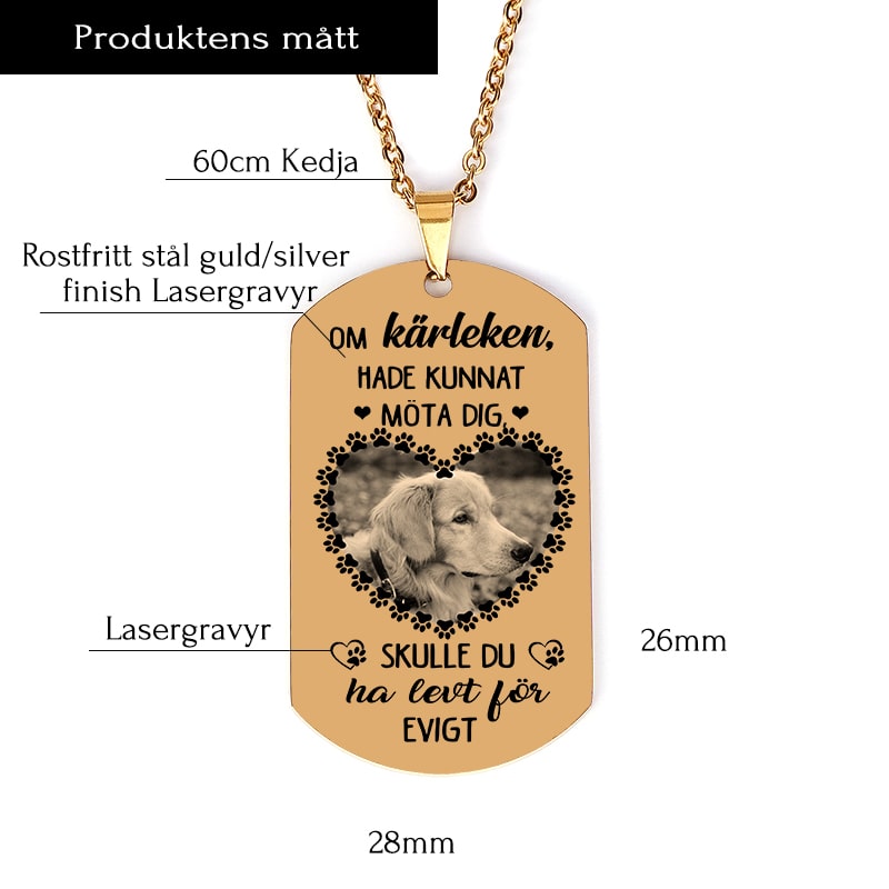 Kundanpassad minnes-identitesbricka - Stort fotavtryck i mitt liv