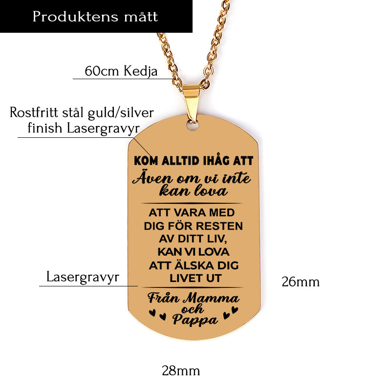 Hängsmycke med gravyr till barn - Min mening med livet