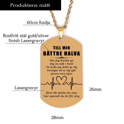 När du är i närheten slår mitt hjärta snabbare - Hänge för en älskad