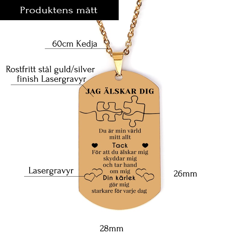 Vi kompletterar varandra - Hänge för en älskad