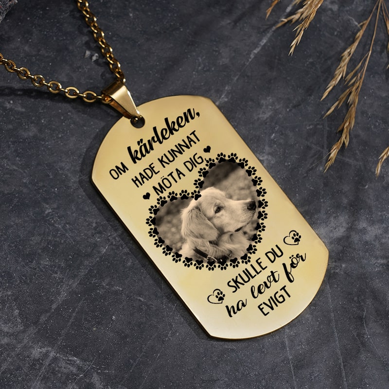 Kundanpassad minnes-identitesbricka - Stort fotavtryck i mitt liv