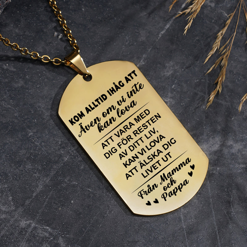 Hängsmycke med gravyr till barn - Min mening med livet