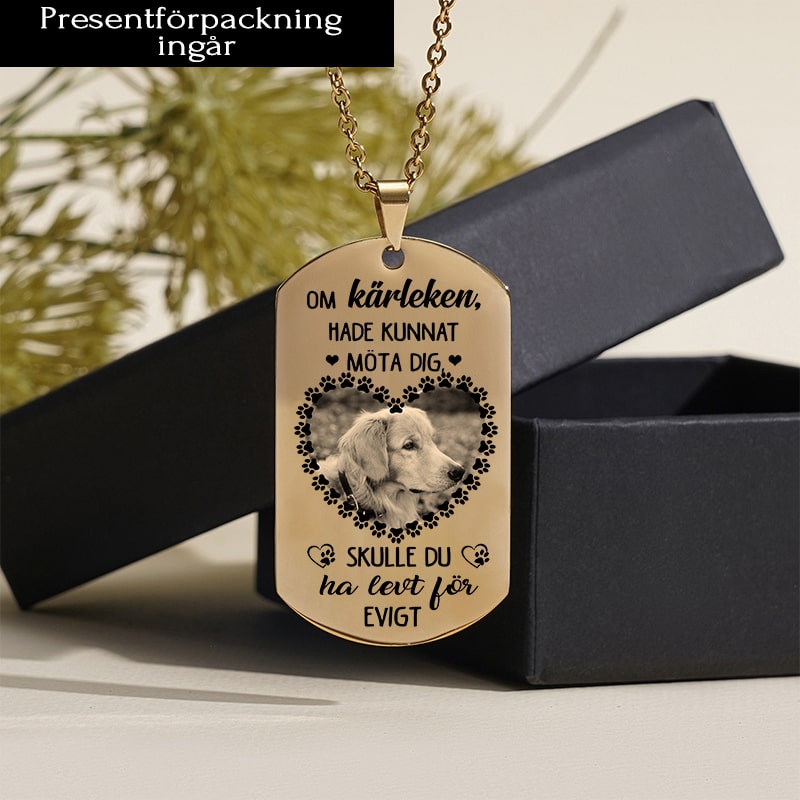 Kundanpassad minnes-identitesbricka - Stort fotavtryck i mitt liv