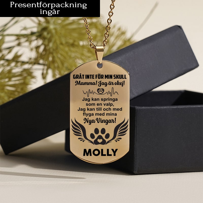 Kundanpassad minnes-identitesbricka - Din stjärna kommer aldrig att blekna