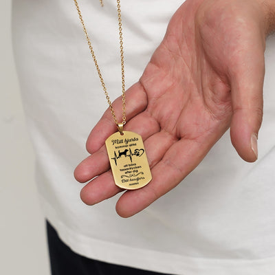 Kundanpassad minnes-identitesbricka - Min skyddsängel