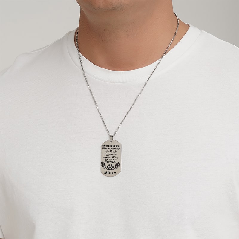 Kundanpassad minnes-identitesbricka - Din stjärna kommer aldrig att blekna