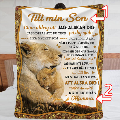 Filt Från mor till son - "Värmen från en mors beröring"