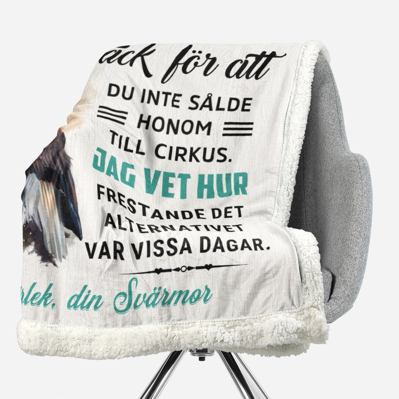 Filt Från Mor till Dotter - "Kärlek från din svärmor"