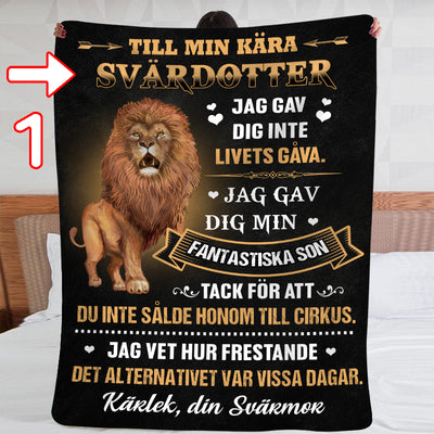 Filt Från Mor till Dotter - "Till min kära svärdotter"