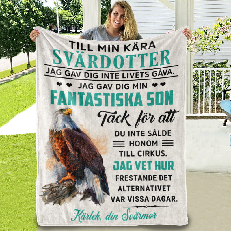 Filt Från Mor till Dotter - "Kärlek från din svärmor"