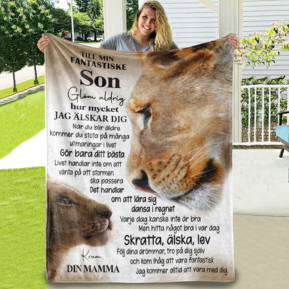 Filt Från mor till son - "Jag är alltid med dig"