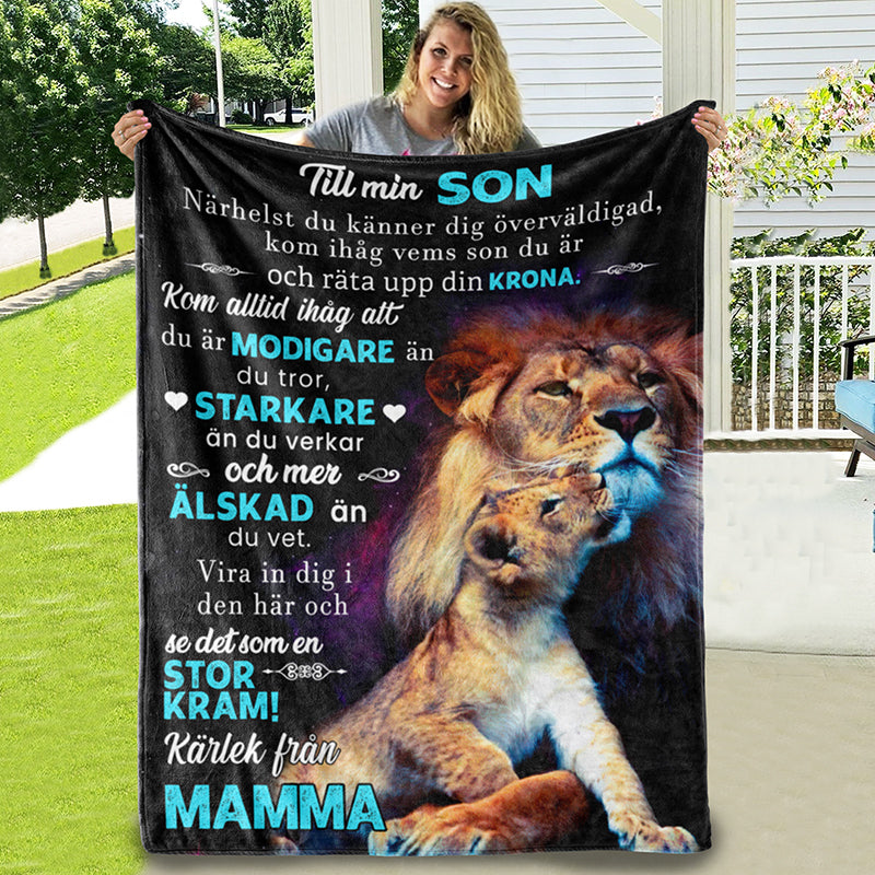 Filt Från mor till son - "Ett litet men modigt hjärta"