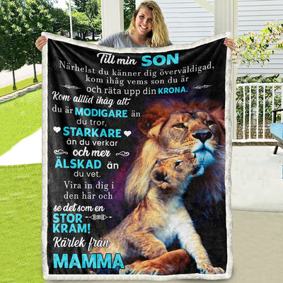 Filt Från mor till son - "Ett litet men modigt hjärta"