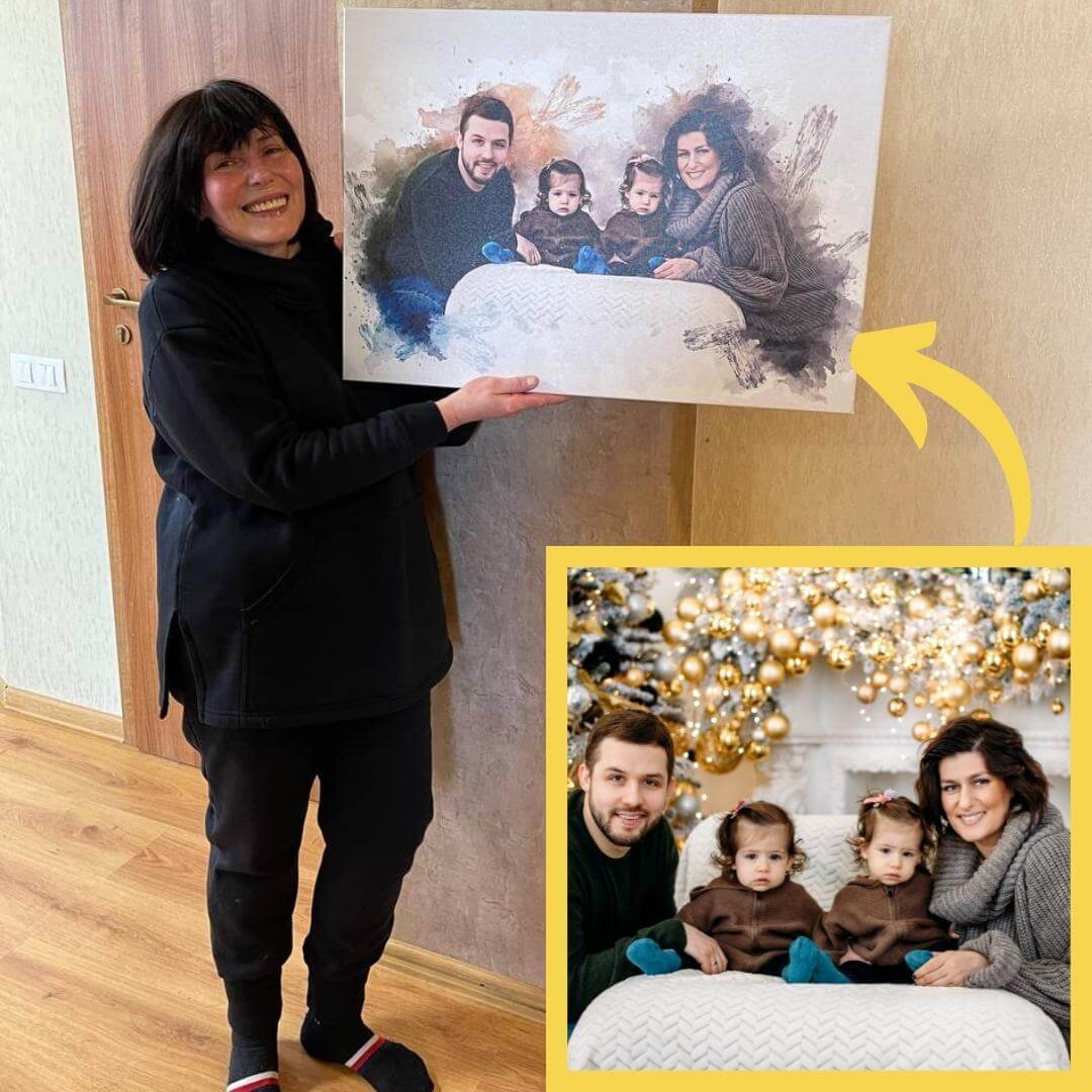 Anpassad akvarellcanvas