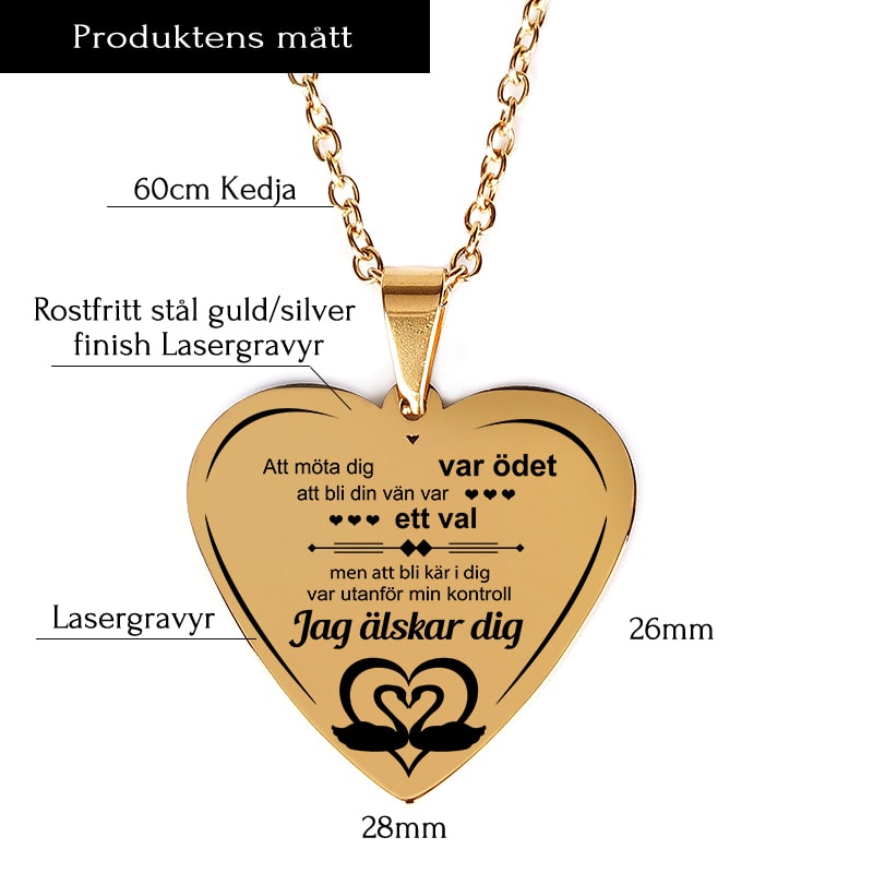 Du bist ein Teil meiner Seele - Graverat hjärthänge för en älskad
