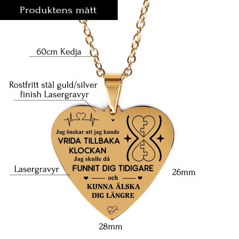 Vi är en del av en helhet - Graverat hjärthänge för en älskad