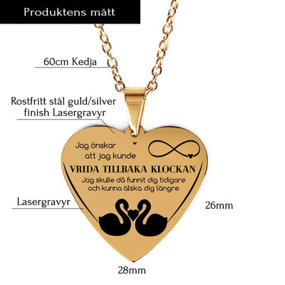 Du ger mig vingar - Graverat hjärthänge för en älskad