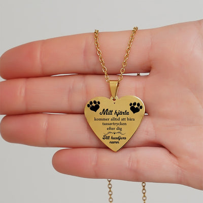 Kundanpassat minneshalsband hjärta - Tillsammans för alltid