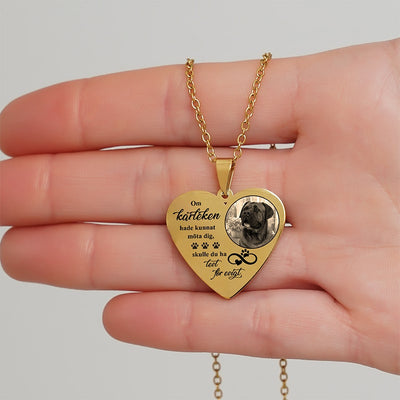Kundanpassat minneshalsband hjärta - Minne av en vän