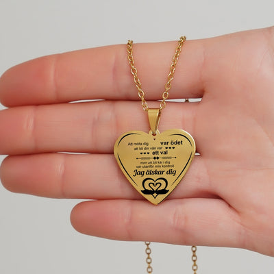 Du bist ein Teil meiner Seele - Graverat hjärthänge för en älskad