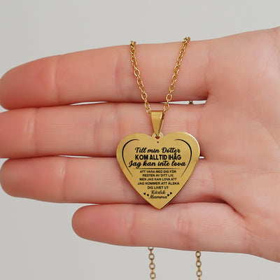 Hjärthänge graverat från mamma till dotter - För min fina dotter
