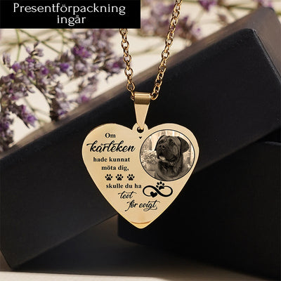 Kundanpassat minneshalsband hjärta - Minne av en vän