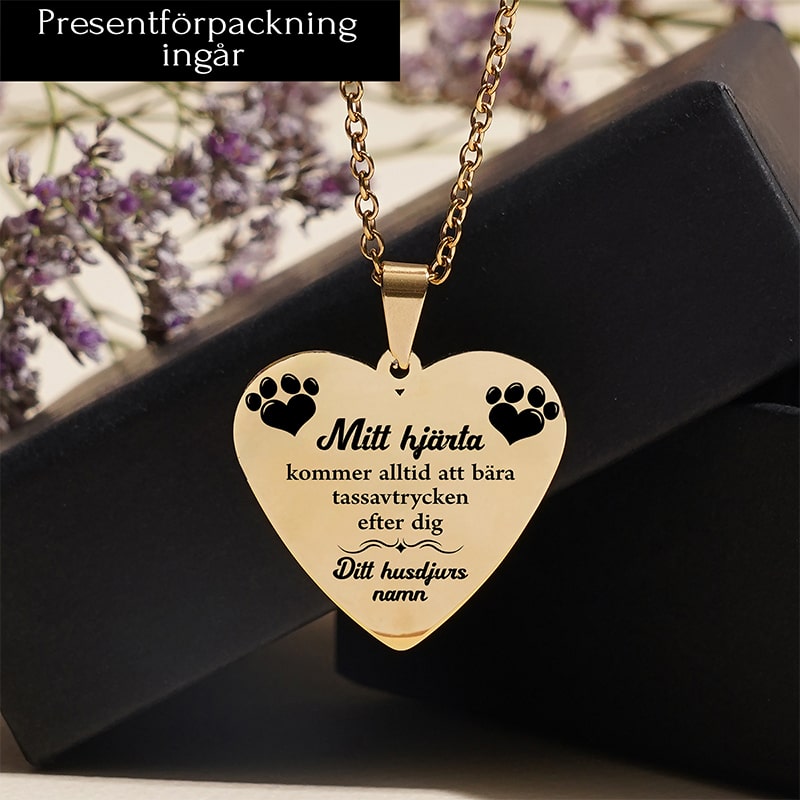 Kundanpassat minneshalsband hjärta - Tillsammans för alltid